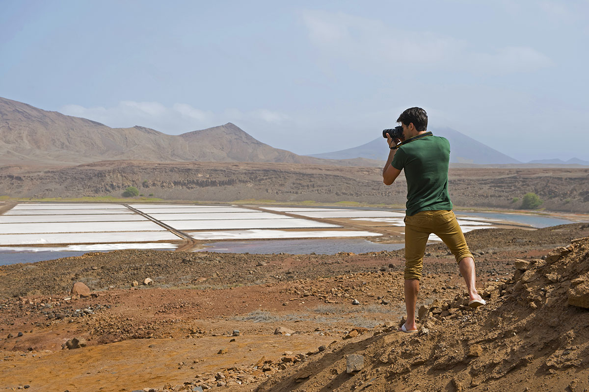 A man taking a photo