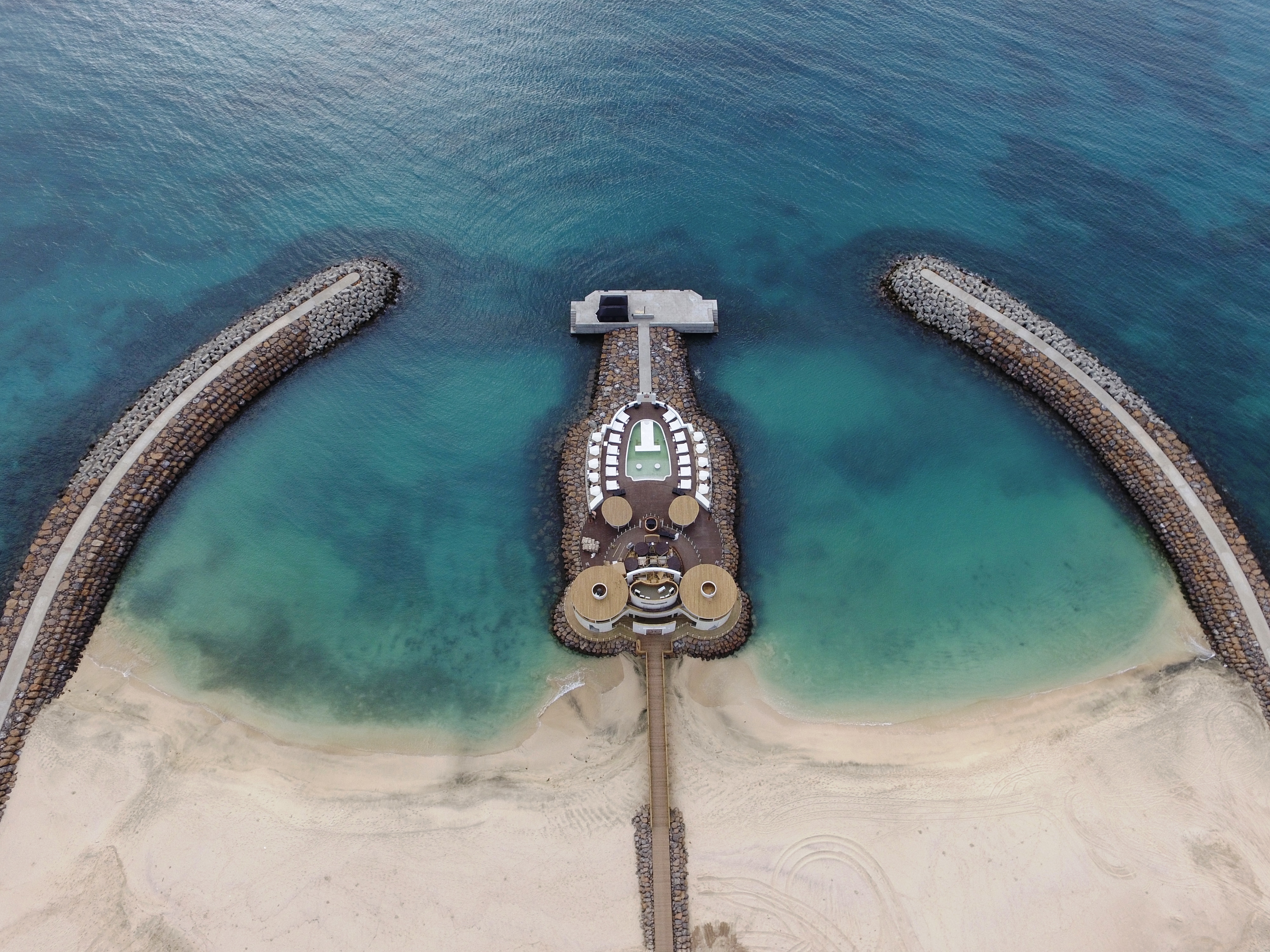 Birds eye view of the Bikini beach bar