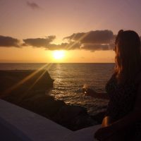 Someone watching the sunset